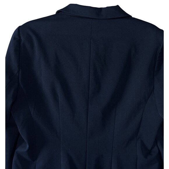 Karen Kane Fitted Blazer in Navy with Decorative Crest Buttons – Size L - Picture 13 of 13